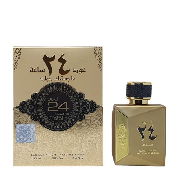 Oud 24 Hours Majestic Gold by Ard Al Zaafaran. Experience luxury and elegance with this long-lasting fragrance shop now and feel like royalty