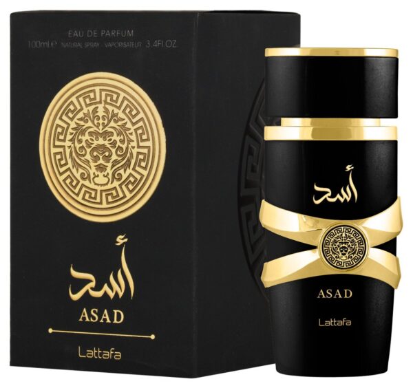 Asad 100ml EDP by Lattafa. This long-lasting fragrance is perfect for any occasion, with a unique blend of spicy and woody notes must have buy it