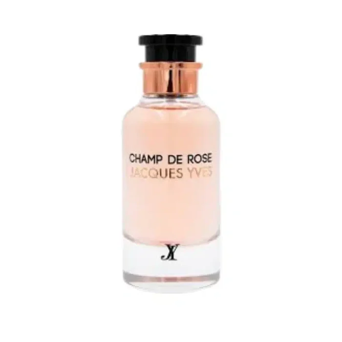 Champ De Rose Jacques Yves EDP by Fragrance World. Perfect for this long-lasting floral and fruity scent is a must-have in your collection.