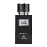 Aitizaz Black Oud EDP - the fragrance that captures the essence of seduction. Crafted by Ajyad with the finest ingredients, this long-lasting