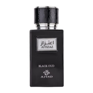 Aitizaz Black Oud EDP - the fragrance that captures the essence of seduction. Crafted by Ajyad with the finest ingredients, this long-lasting